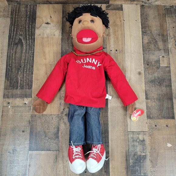 Sunny Jean Hand Puppet GS4631 Toy 2005 Vintage Full Body‎ Black Ventriloquist - Picture 1 of 16